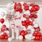 114pcs Red and White Balloons, Red and White Balloon Arch Kit(Red)
